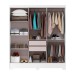 Guarda-Roupa Casal Gliese 6 Portas 2 Gavetas Branco Neve - Mx Móveis