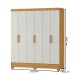 Guarda-Roupa Casal Gliese 6 Portas 2 Gavetas Marrocos/Off White - Mx Móveis