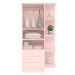 Quarto Infantil Completo Estrela 2 Portas 7 Gavetas Rosa - Pnr Móveis