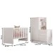 Quarto Infantil Completo Lua 2 Portas 3 Gavetas Branco - Pnr Móveis