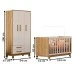 Quarto Infantil Completo Lion 3 Portas 2 Gavetas Branco/Freijo - Pnr Móveis
