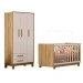Quarto Infantil Completo Lion 3 Portas 2 Gavetas Branco/Freijo - Pnr Móveis