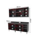 Cozinha Compacta Azaleia 8 Portas e 3 Gavetas com Divisor de Talheres Mármore Lunar/Freijó - Tecnomobili
