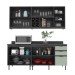 Cozinha Compacta Azaleia 8 Portas e 3 Gavetas com Divisor de Talheres  Mármore Lunar/Verde Mar - Tecnomobili