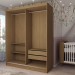 Guarda-Roupa de Bebê Swift 2 Portas 2 Gavetas Cinamomo - Panorama Móveis
