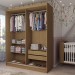 Guarda-Roupa de Bebê Swift 2 Portas 2 Gavetas Cinamomo - Panorama Móveis