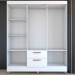 Guarda-Roupa Solteiro Virtuoso 6 Portas 2 Gavetas com Espelho Branco Brilho - Panorama Móveis