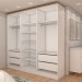 Guarda-Roupa Casal Dubai 6 Portas 4 Gavetas com Cômoda 6 Gavetas 100% Mdf Branco/Olmo - Panorama Móveis