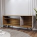 Rack para TV Até 42 Polegadas Seleto 1 Porta Amêndoa/Concreto - Panorama Móveis