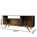 Rack para TV Até 42 Polegadas Seleto 1 Porta Amêndoa/Mármore Lunar - Panorama Móveis