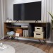 Rack para TV Até 42 Polegadas Seleto 1 Porta Amêndoa/Mármore Lunar - Panorama Móveis