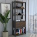Estante para Livros Industrial 1 Porta 3 Prateleiras Pinho/Preto - Panorama Móveis