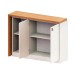 Mesa Escrivaninha Versa Home com Tampo Multifuncional 2 Portas Freijó/Branco - Telasul