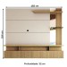 Painel para TV Até 60 Polegadas Sergipe 2 Portas com Espelho e Ripado Carvalho/Off White - Panorama Móveis