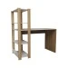 Mesa Escrivaninha Home Office 3 Prateleiras Off White/Carvalho - Panorama Móveis