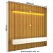 Painel para TV Até 85 Polegadas Noronha 3 Gavetas Ripado 100% Mdf Naturale/Off White - Pnr Móveis
