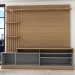 Estante para TV Até 65 Polegadas Escandinávia 1 Porta com Led Freijó/Cinza Fosco - Panorama Móveis