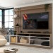 Estante para TV Até 65 Polegadas Escandinávia 1 Porta com Led Freijó/Cinza Fosco - Panorama Móveis