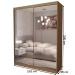 Guarda-Roupa Solteiro Swift 2 Portas 2 Gavetas Espelhado Cinamomo - Panorama Móveis