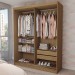Guarda-Roupa Solteiro Swift 2 Portas 2 Gavetas Espelhado Cinamomo - Panorama Móveis