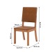 Kit 6 Cadeiras Estofadas para Mesa de Jantar Milla Plus Nature/Corano Caramelo