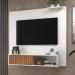 Painel para TV Até 55 Polegadas Tucson 1 Porta Ripado Branco/Freijó - Jcarvalho
