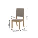 Kit 8 Cadeiras Estofadas para Mesa de Jantar Milla Nature/Marrom Amendôa