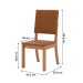 Kit 8 Cadeiras Estofadas para Mesa de Jantar Milla Plus Nature/Corano Caramelo