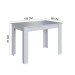 Mesa de Jantar 4 Lugares Atlanta Branco/Preto - Indékes