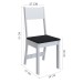 Mesa de Jantar 4 Lugares Atlanta Branco/Preto - Indékes