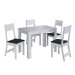 Mesa de Jantar 4 Lugares Atlanta Branco/Preto - Indékes
