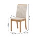 Mesa de Jantar 4 Lugares Orus Nature/Off White/Linho - Henn