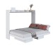 Cama Casal Hanover Articulável Horizontal 2 Prateleiras Branco - Art In Móveis