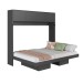 Cama Casal Hanover Articulável Horizontal 4 Portas Grafite - Art In Móveis