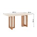 Mesa de Jantar 6 Lugares Yara Nature/Off White/Linho - Henn