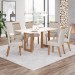 Mesa de Jantar 6 Lugares Yara Nature/Off White/Linho - Henn