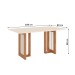 Mesa de Jantar 6 Lugares Yara Nature/Off White/Marrom Amêndoa - Henn