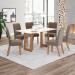 Mesa de Jantar 6 Lugares Yara Nature/Off White/Marrom Amêndoa - Henn