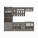Cozinha Completa Americana 10 Portas 5 Gavetas 100% Mdf Cinza Hp/Nature - Henn