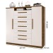 Cômoda Mega 2 Portas 7 Gavetas Jequitibá/Off White - J&a Móveis