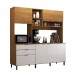 Cozinha Compacta Solaris 7 Portas 2 Gavetas Cinamomo/Off White - Panorama Móveis
