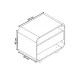 Mesa de Cabeceira Innova 1 Gaveta 100% Mdf Off White/Naturale - Gelius
