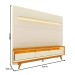 Rack com Painel para TV Até 85 Polegadas Royal Requinte 100% Mdf com Led Off White/Naturale - Gelius