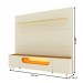 Rack com Painel para TV Até 85 Polegadas Royal Nobre 2 Portas com Vidro 100% Mdf Off White/Naturale - Gelius