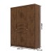 Guarda-Roupa Casal Taurus 6 Portas 3 Gavetas Imbuia/Rústico - Pnr Móveis
