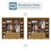 Guarda-Roupa Casal Democrata 6 Portas 6 Gavetas com Espelho 100% Mdf Nature/Brisa - Pnr Móveis