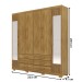 Guarda-Roupa Casal Democrata 6 Portas 6 Gavetas com Espelho 100% Mdf Nature/Brisa - Pnr Móveis