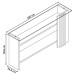 Aparador Frizz 2 Prateleiras Cinamomo/Off White - Madetec