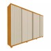 Guarda-Roupa Casal Absolut New 6 Portas 4 Gavetas Ripado 100% Mdf Naturale/Off White - Gelius