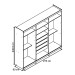 Guarda-Roupa Casal Absolut New 6 Portas 4 Gavetas Ripado 100% Mdf Castanho/Off White - Gelius